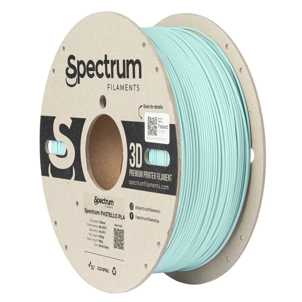 Water Blue - Spectrum Pastello PLA Filament - 1.75mm, 1kg