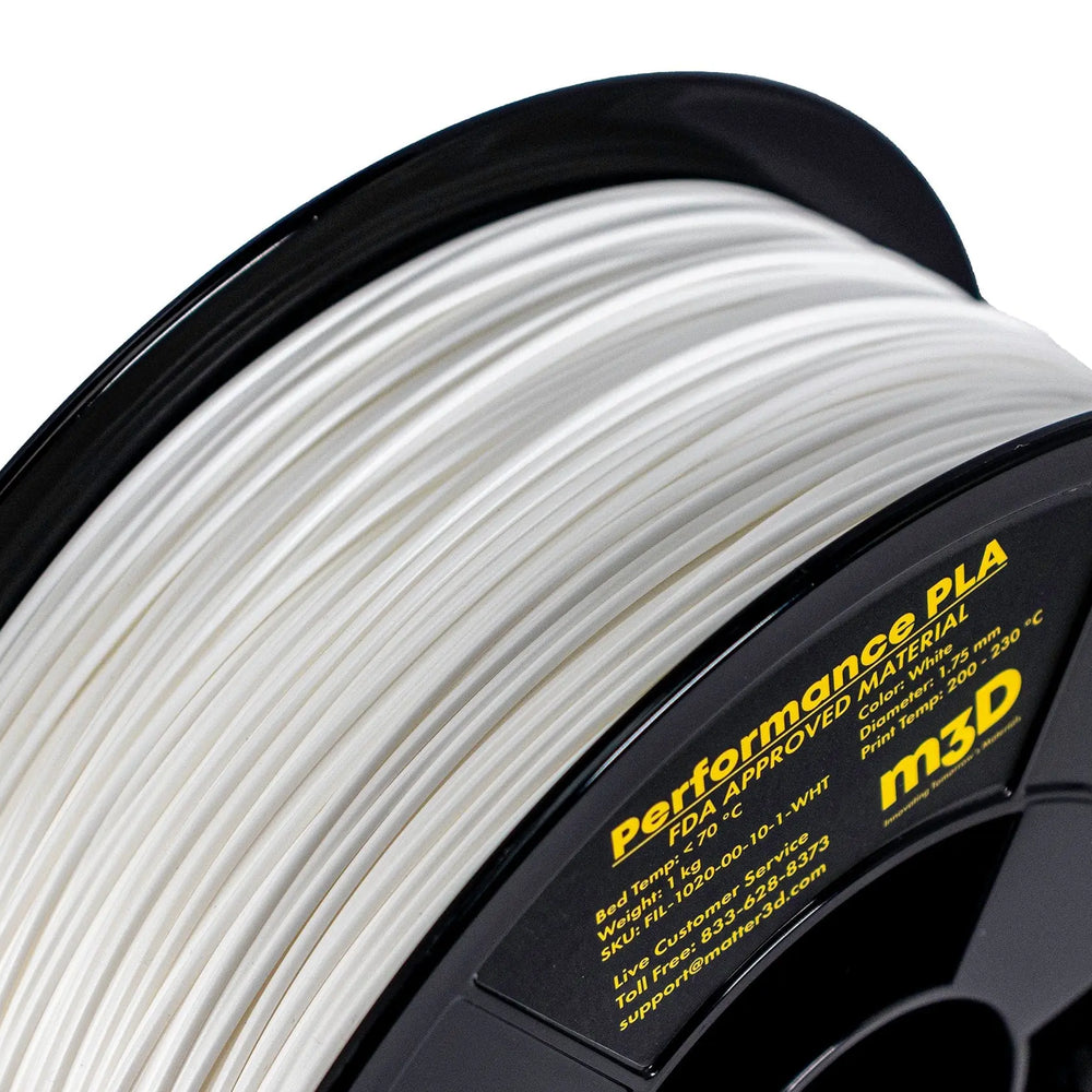 White - 1.75mm Matter3D Performance PLA Filament - 1 kg