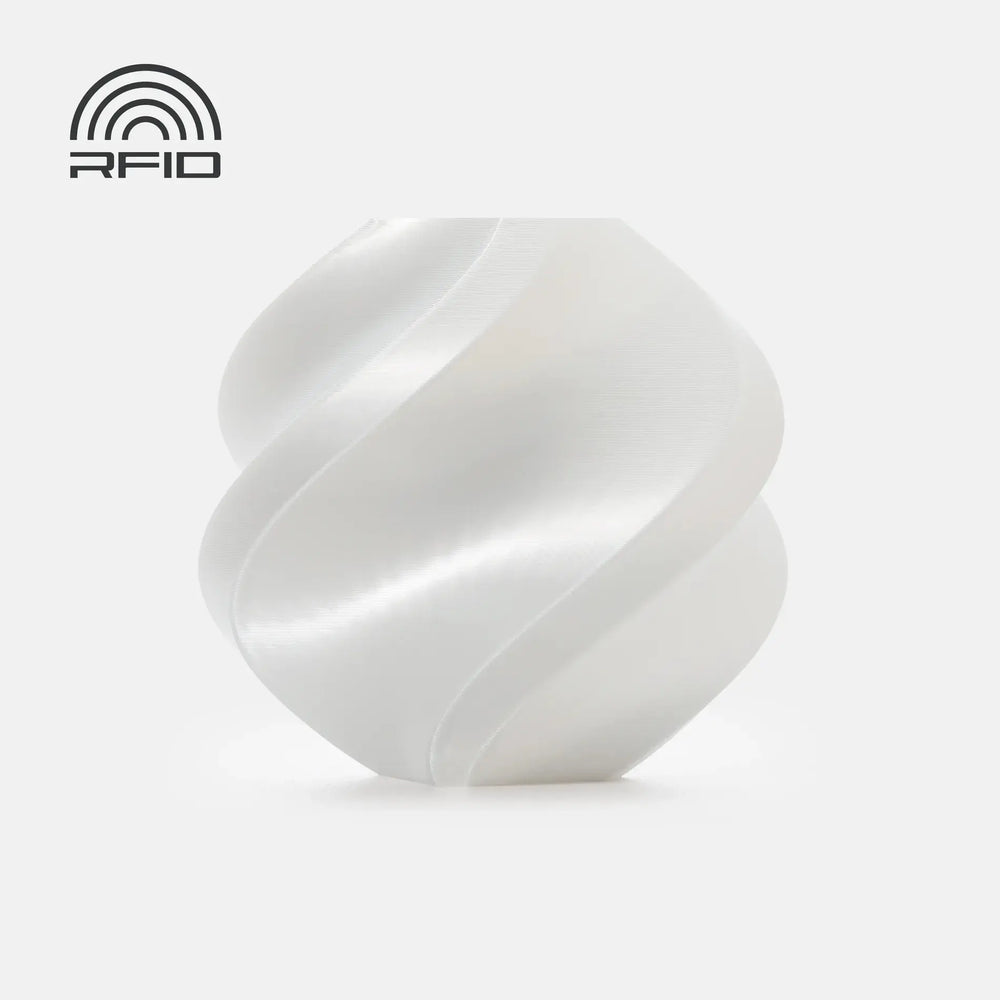 White - Bambu Lab PLA Silk+ Filament - 1.75mm, 1kg Bambu Lab