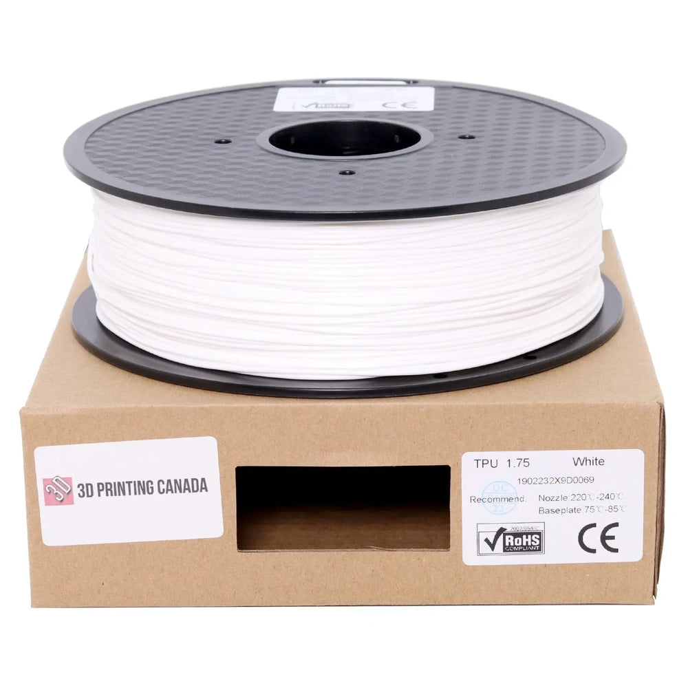 White - Standard TPU Filament - 1.75mm, 1kg