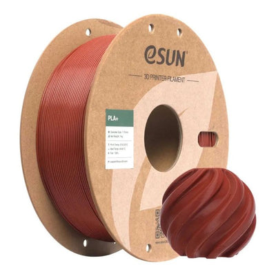 Rouge brique - filament eSun PLA+ - 1,75 mm, 1 kg