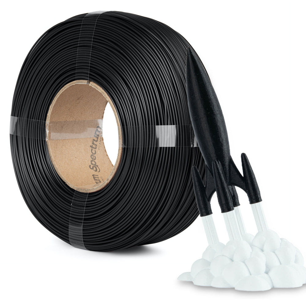 Deep Black - Spectrum Premium PLA Filament High Speed Refill - 1.75mm, 1kg Spectrum Filaments