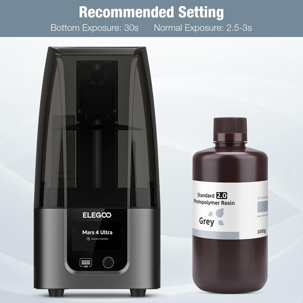 ELEGOO Standard 2.0 Resin 1000G - Grey ELEGOO