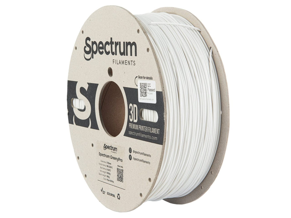 Pure White - 1.75mm Spectrum GreenyPro - 1 kg