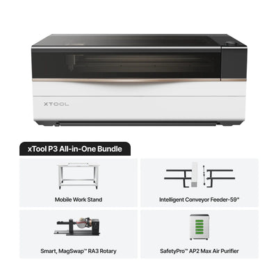 xTool P3 80W CO2 Laser Cutter All-in-One Bundle xTool