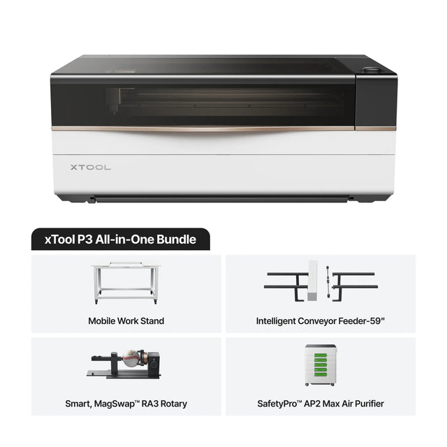 xTool P3 80W CO2 Laser Cutter All-in-One Bundle xTool