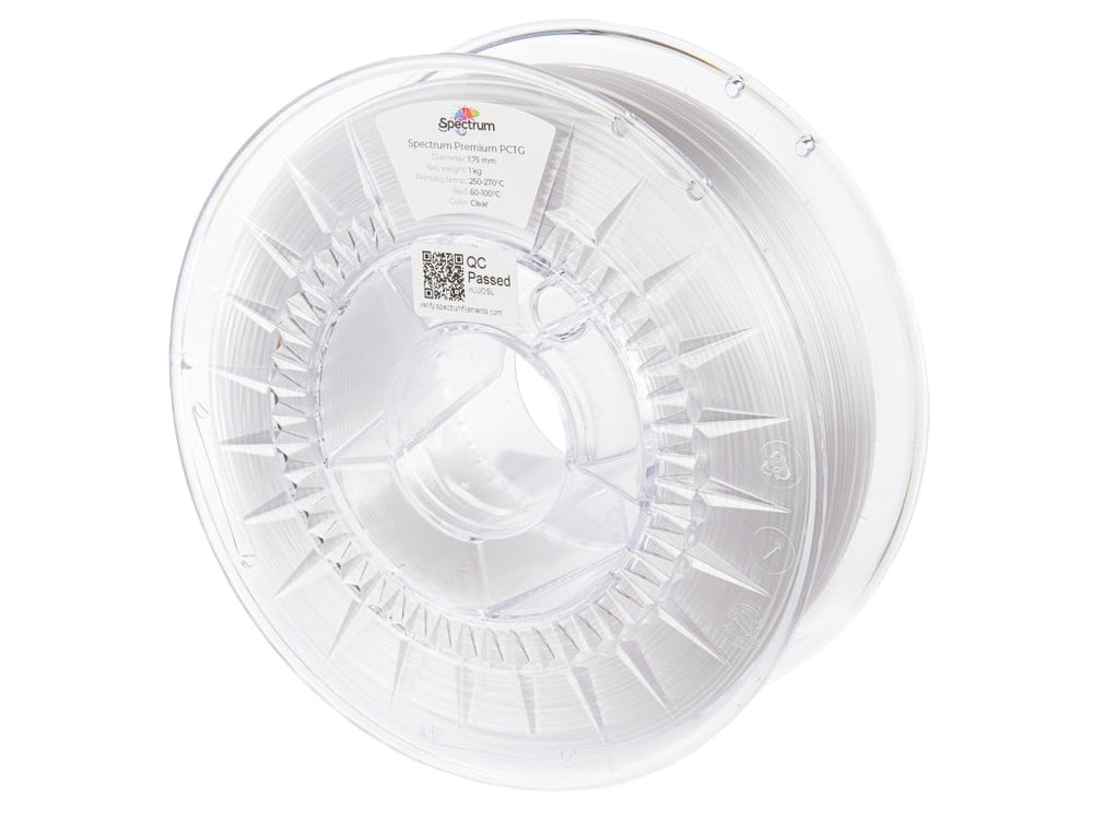 Clear - Spectrum Premium PCTG Filament - 1.75mm, 1kg Spectrum Filaments