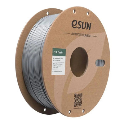 Silver - eSun PLA Basic Filament - 1.75mm, 1kg
