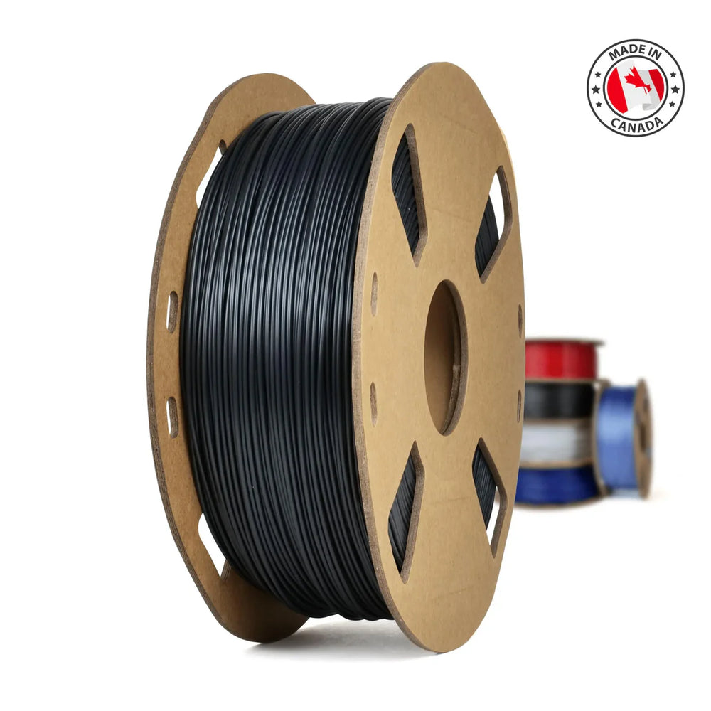 Noir - Filament PETG+ fabriqué au Canada - 1,75 mm, 1 kg 