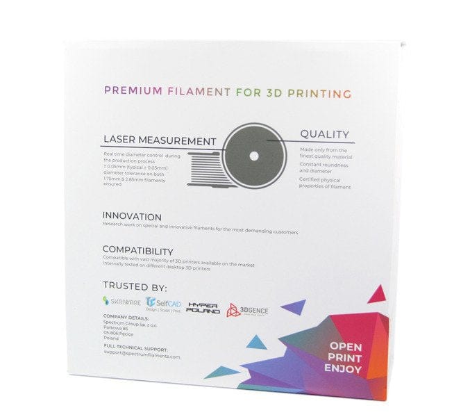 Noir profond - Filament PLA Tough Spectrum 1,75 mm - 1 kg
