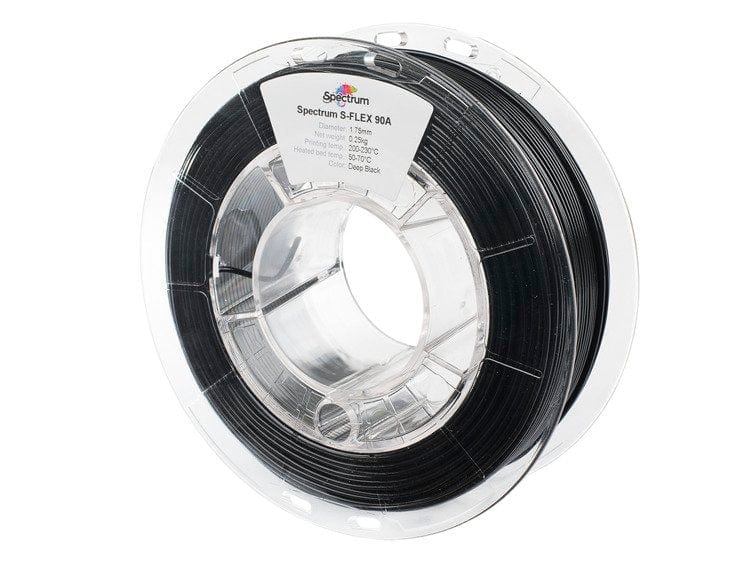 Noir profond - Filament Spectrum S-Flex 90A 1,75 mm - 0,25 kg