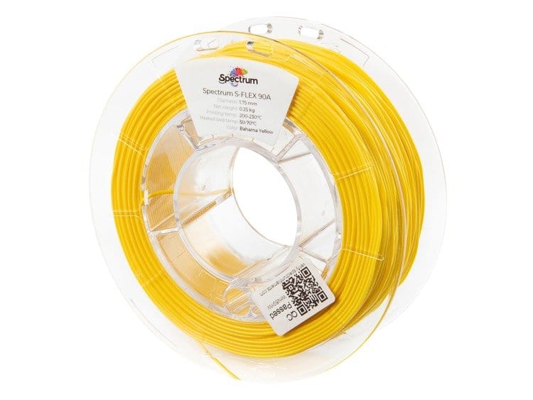 Bahama Yellow - 1.75mm Spectrum S-Flex 90A Filament - 0.25 kg