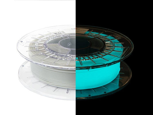 Glow In The Dark Blue - 1,75 mm Spectre PLA Glow in the Dark Filament - 0,5 kg