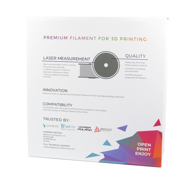 Transparent Black - 1.75mm Spectrum PETG Filament - 1 kg