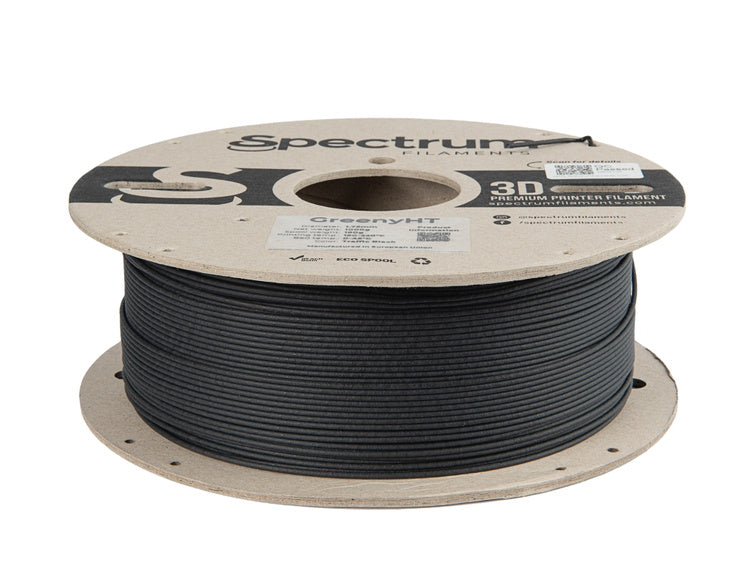 Traffic Black - 1.75mm Spectrum GreenyHT PLA Filament - 1 kg