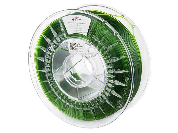 Transparent Green - 1.75mm Spectrum Premium PCTG Filament - 1 kg