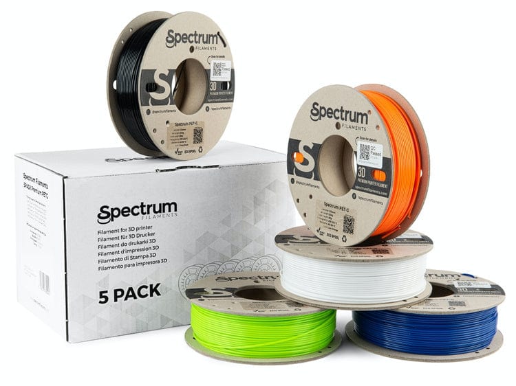 PETG Premium Multi Pack - 1.75mm Spectrum PETG Premium Filament - 5 x 0.25 kg
