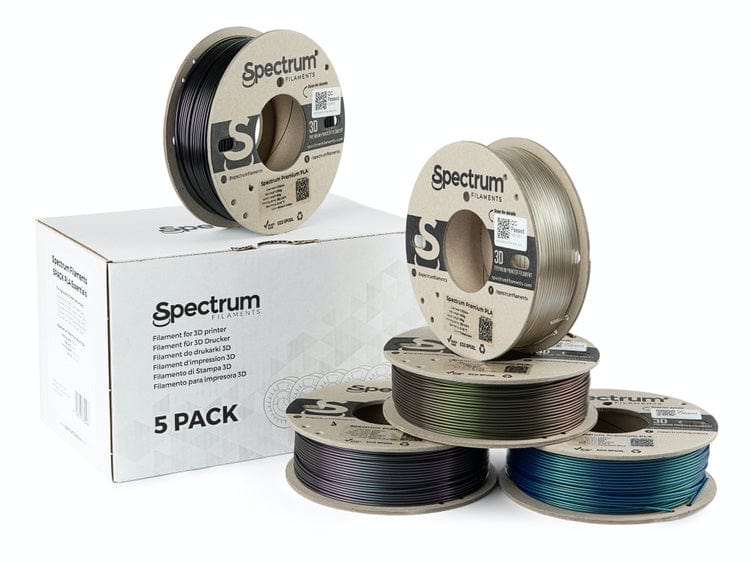 PLA Essentials Multi Pack - 1.75mm Spectrum PLA Essentials Filament - 5 x 0.25 kg