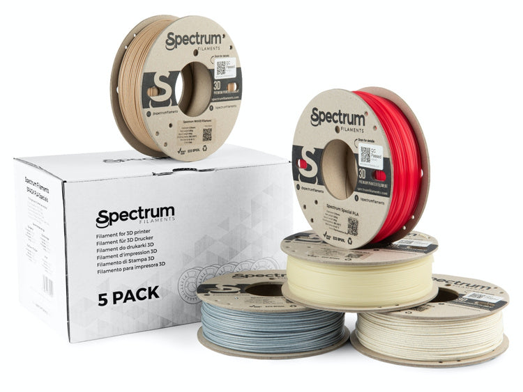 PLA Specials Multi Pack - 1.75mm Spectrum PLA Specials Filament - 5 x 0.25 kg