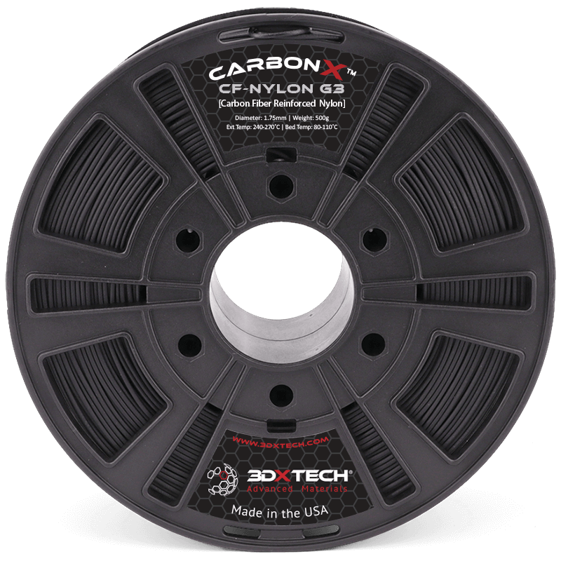 Noir - Filament Nylon 3DXTech CarbonX™ PA6+CF [Gen3] 1,75 mm - 0,5 kg