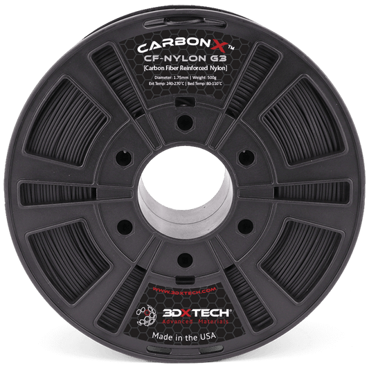 Black - 1.75mm 3DXTech CarbonX™ PA6+CF [Gen3] Nylon Filament - 0.5 kg