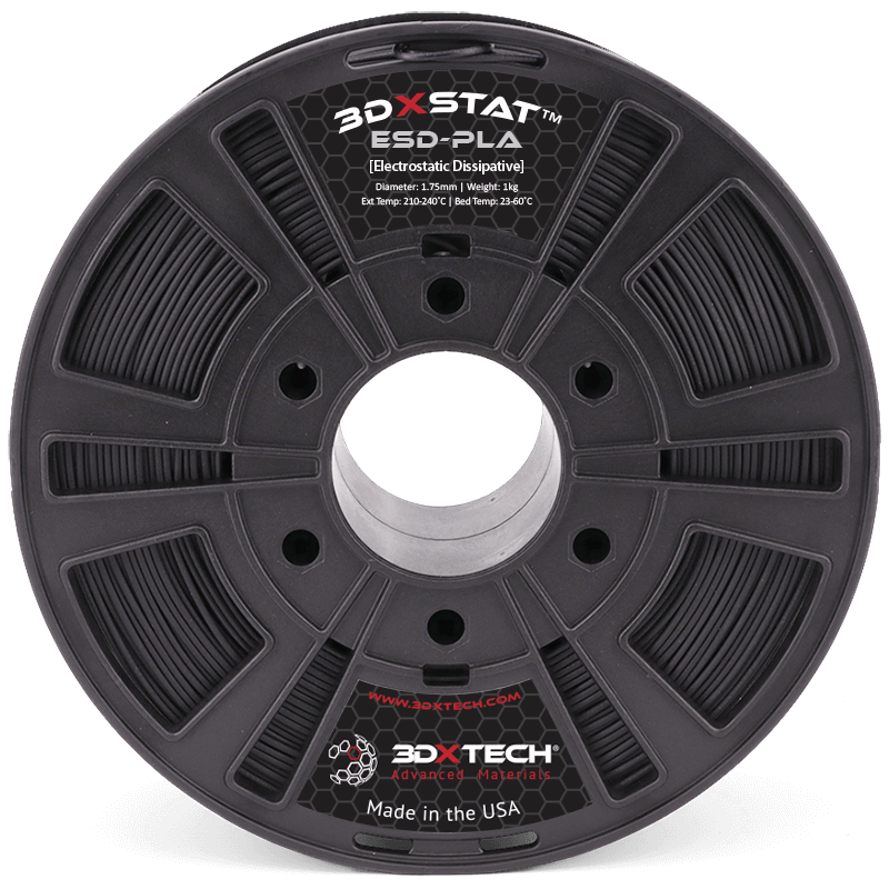 Black - 1.75mm 3DXTech 3DXSTAT® ESD PLA Filament - 0.75 kg