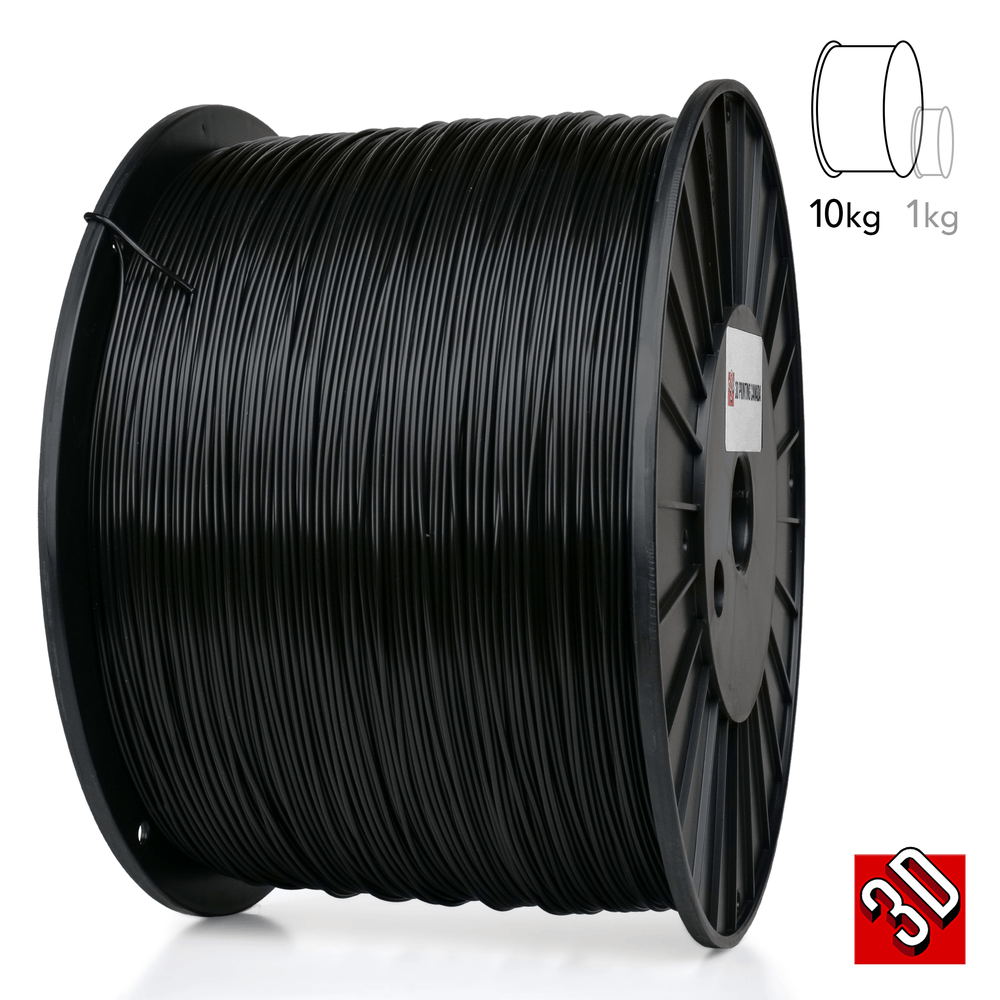 Black- Standard PETG Filament - 1.75mm, 10kg
