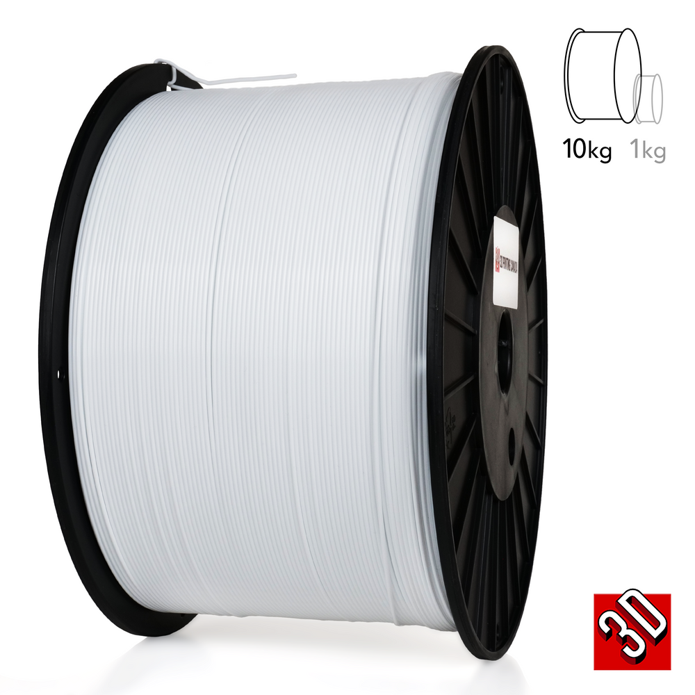 White- Standard PETG Filament - 1.75mm, 10kg