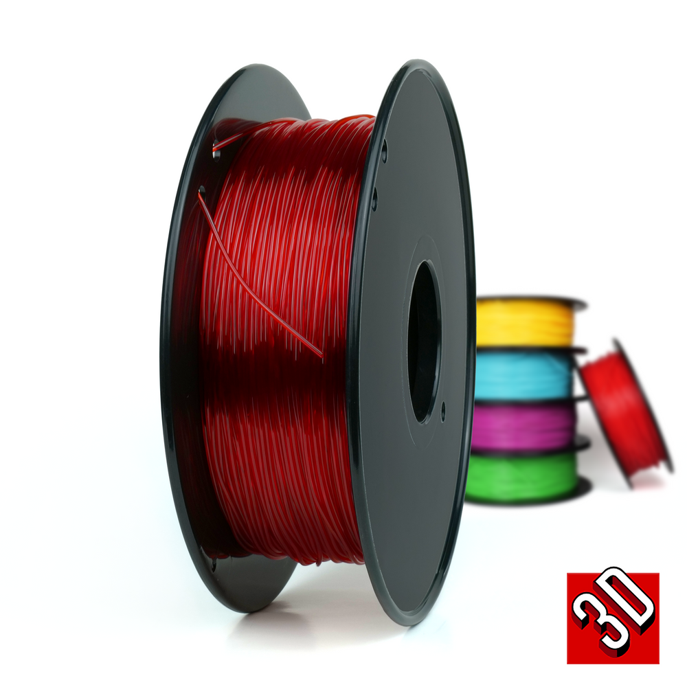 Transparent Red - 1.75mm TPU (Comparable to Sainsmart) - 0.8 kg