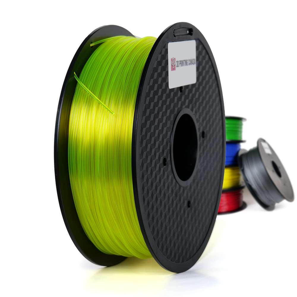 Transparent Yellow - Standard PETG Filament - 1.75mm, 1kg