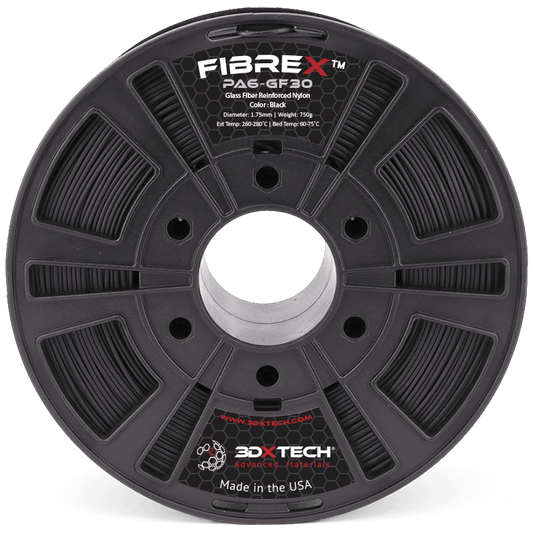 Noir - Filament Nylon 3DXTech FibreX™ PA6+GF30 1,75 mm - 0,75 kg