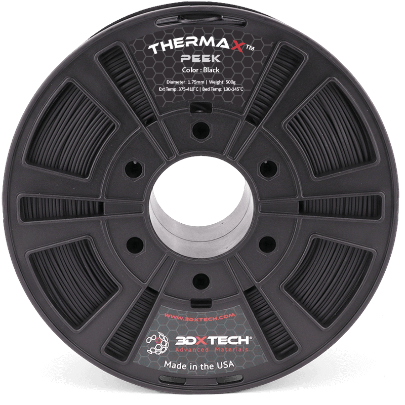 Noir - Filament 3DXTech ThermaX™ PEEK 1,75 mm - 0,5 kg