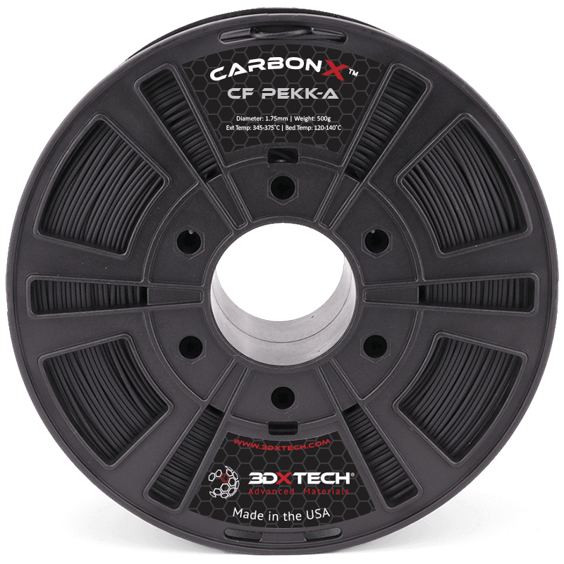 Black - 1.75mm 3DXTech CarbonX™ PEKK-A+CF15 Filament - 0.5 kg