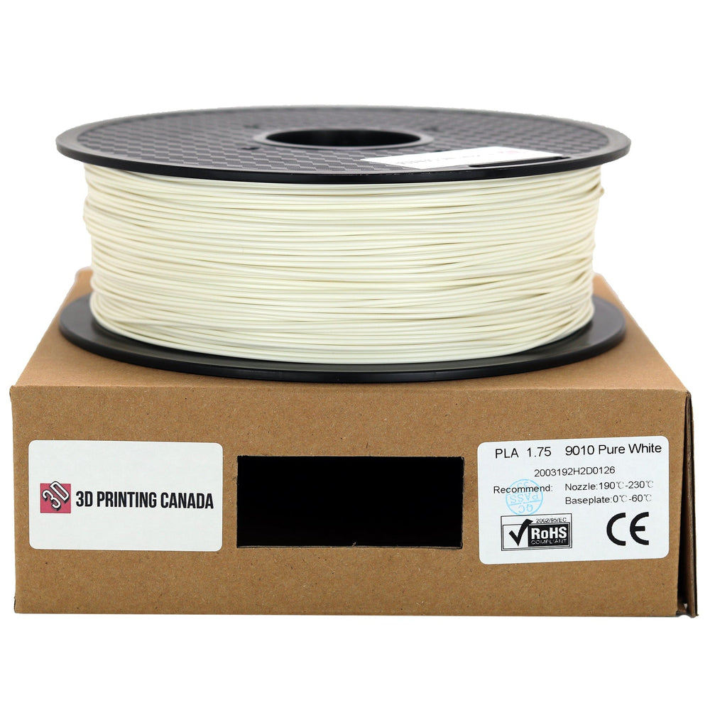 9010 Blanc pur - Filament PLA standard - 1,75 mm, 1 kg 