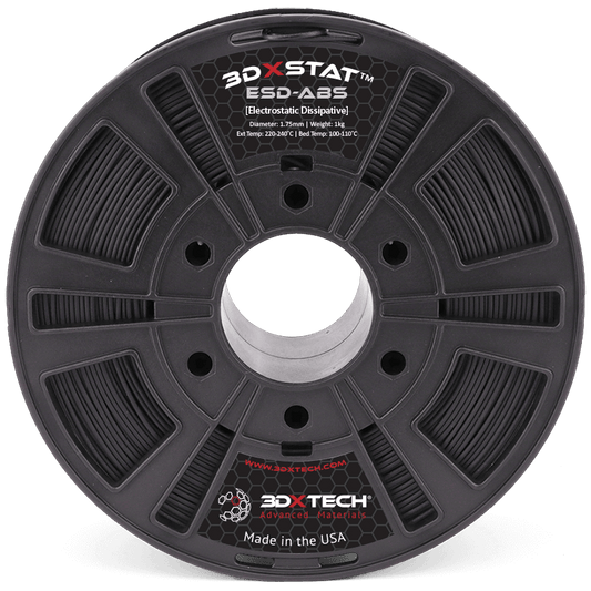 Black - 1.75mm 3DXTech 3DXSTAT® ESD ABS Filament - 0.75 kg