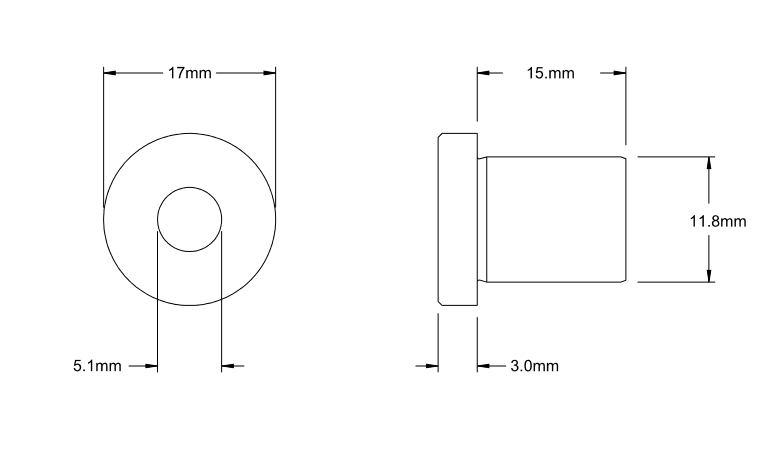Bague de guidage de taraud OpenBuilds de 5,1 mm de diamètre pour tarauds de 5,0 mm
