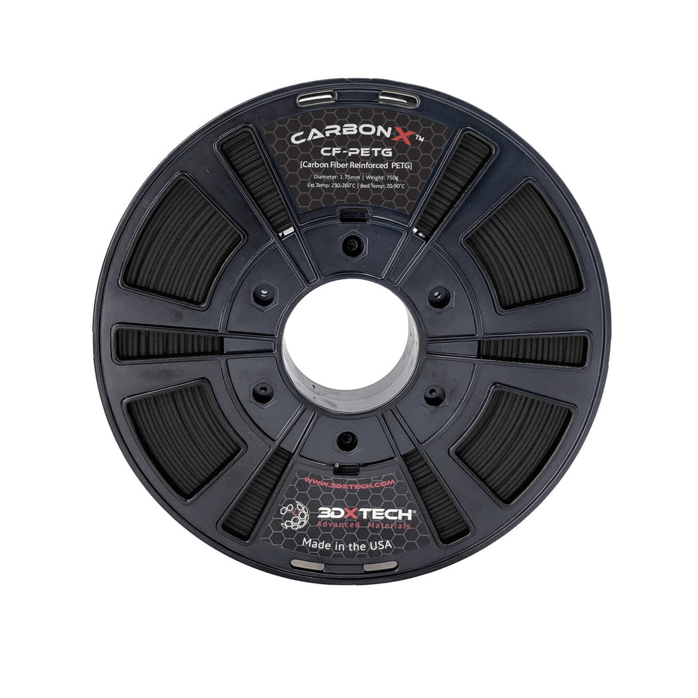 Black - 1.75mm 3DXTech CarbonX™ CF PETG Filament - 0.75 kg