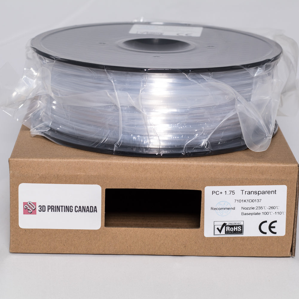 Transparent / Natural - Standard PC+ Filament - 1.75mm, 1kg