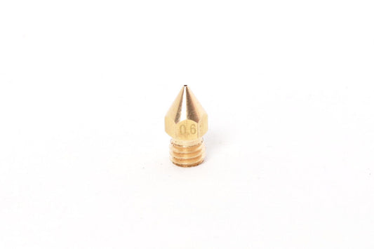 MK8 Brass Nozzle 1.75mm-0.6mm (5mm Thread Length) (5 Pack)