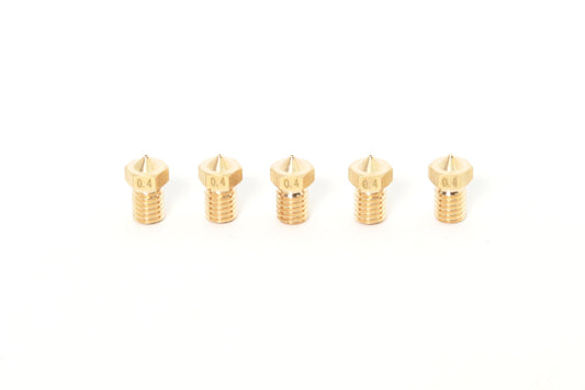 V6 E3D Clone Brass Nozzle 1.75mm-0.4mm (5 Pack)