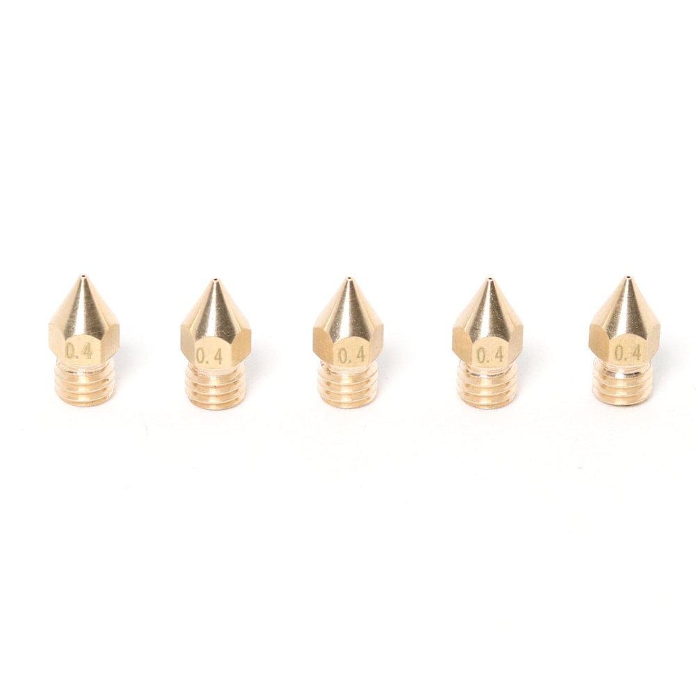 MK8 Brass Nozzle 1.75mm-0.4mm (5 Pack)