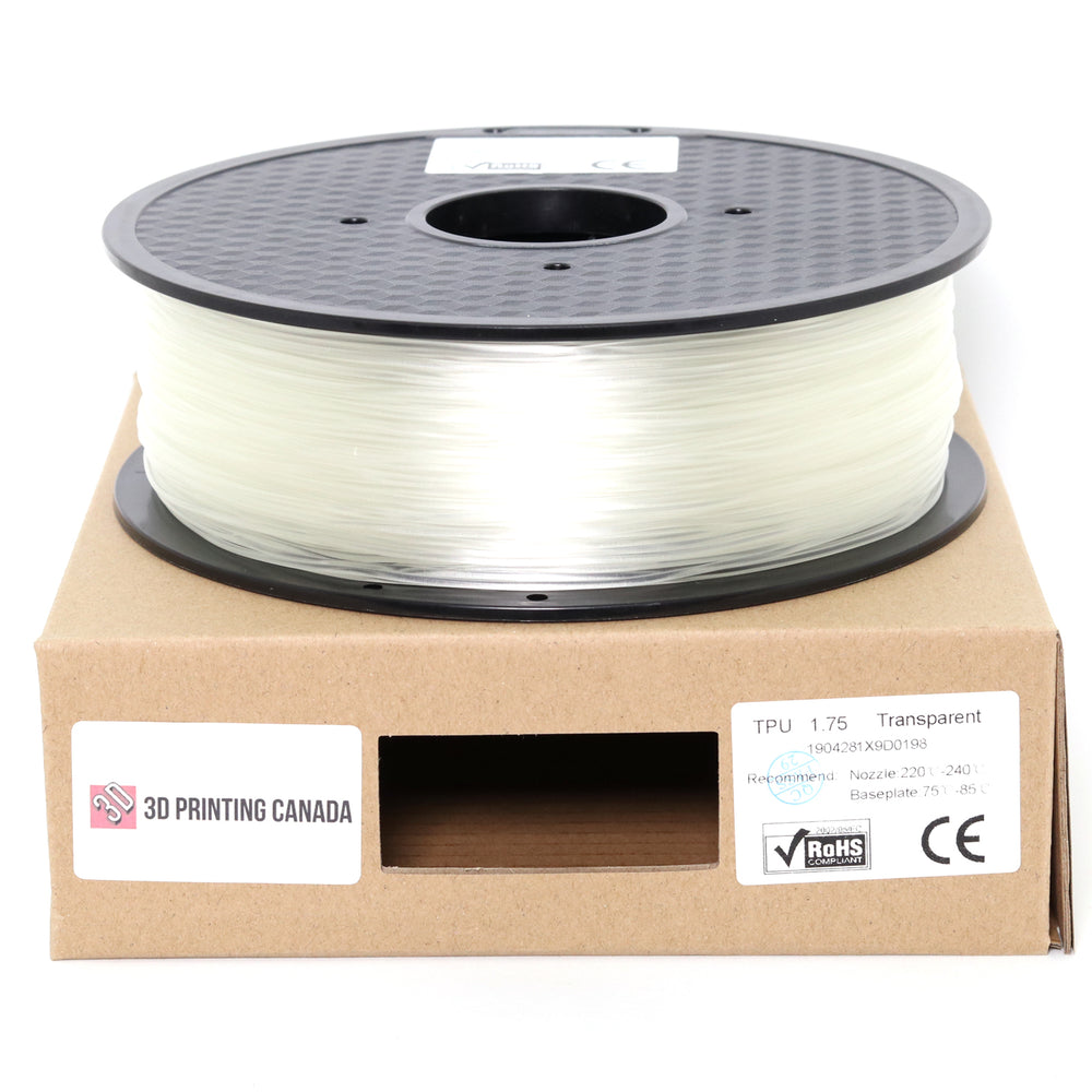 Transparent - Standard TPU Filament - 1.75mm, 1kg