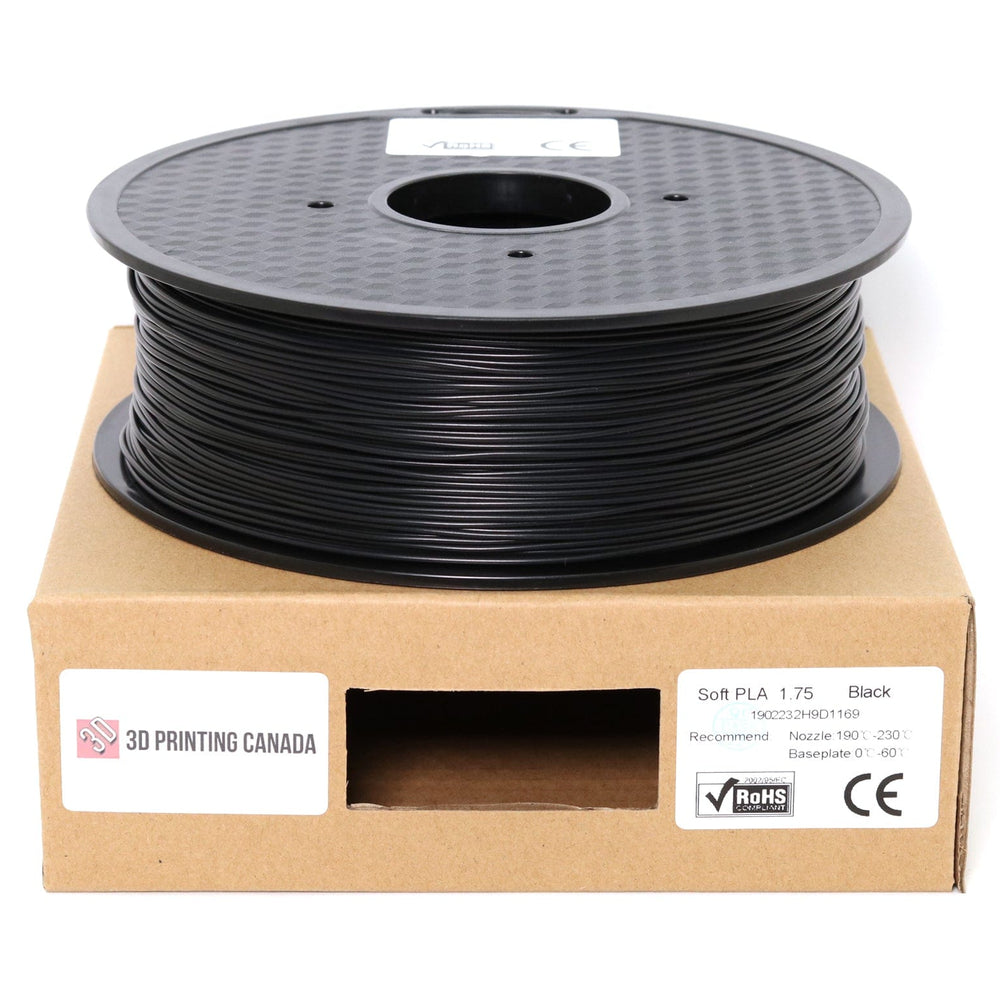 Noir - Filament PLA Flexible Standard - 1.75mm, 1kg