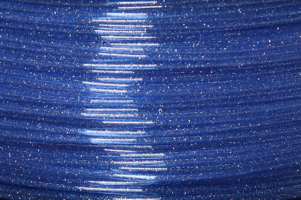 Sparkling Transparent Blue - Standard PLA Filament - 1.75mm, 1kg