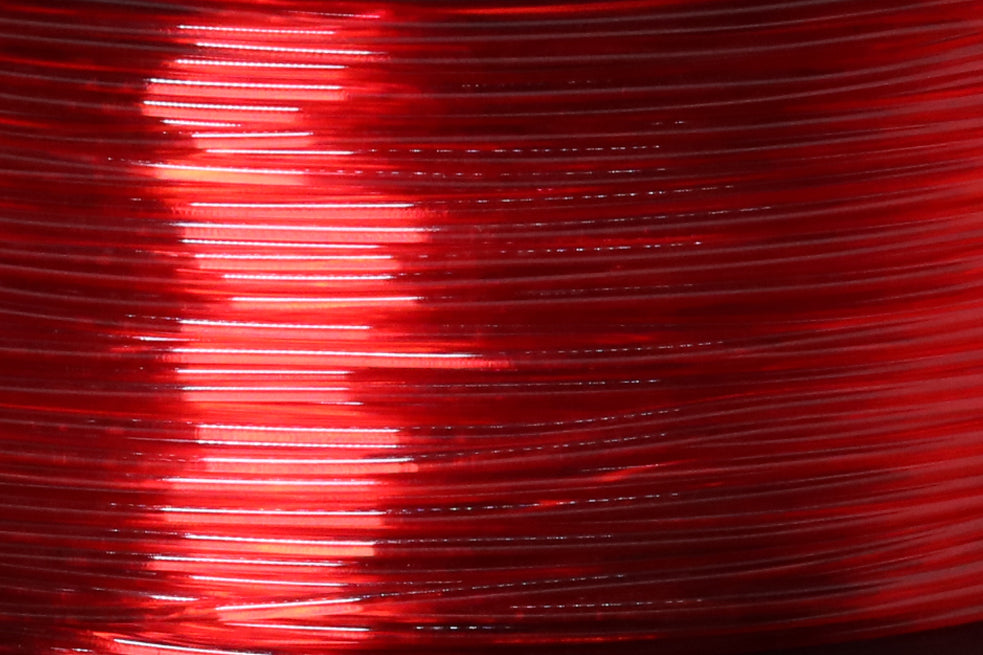 Transparent Red - Standard PETG Filament - 1.75mm, 1kg