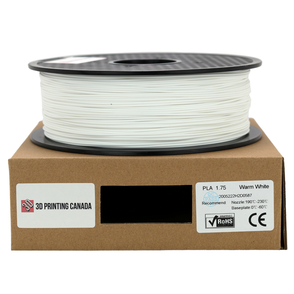 Blanc Chaud - Filament PLA Standard - 1.75mm, 1kg – 3D Printing Canada