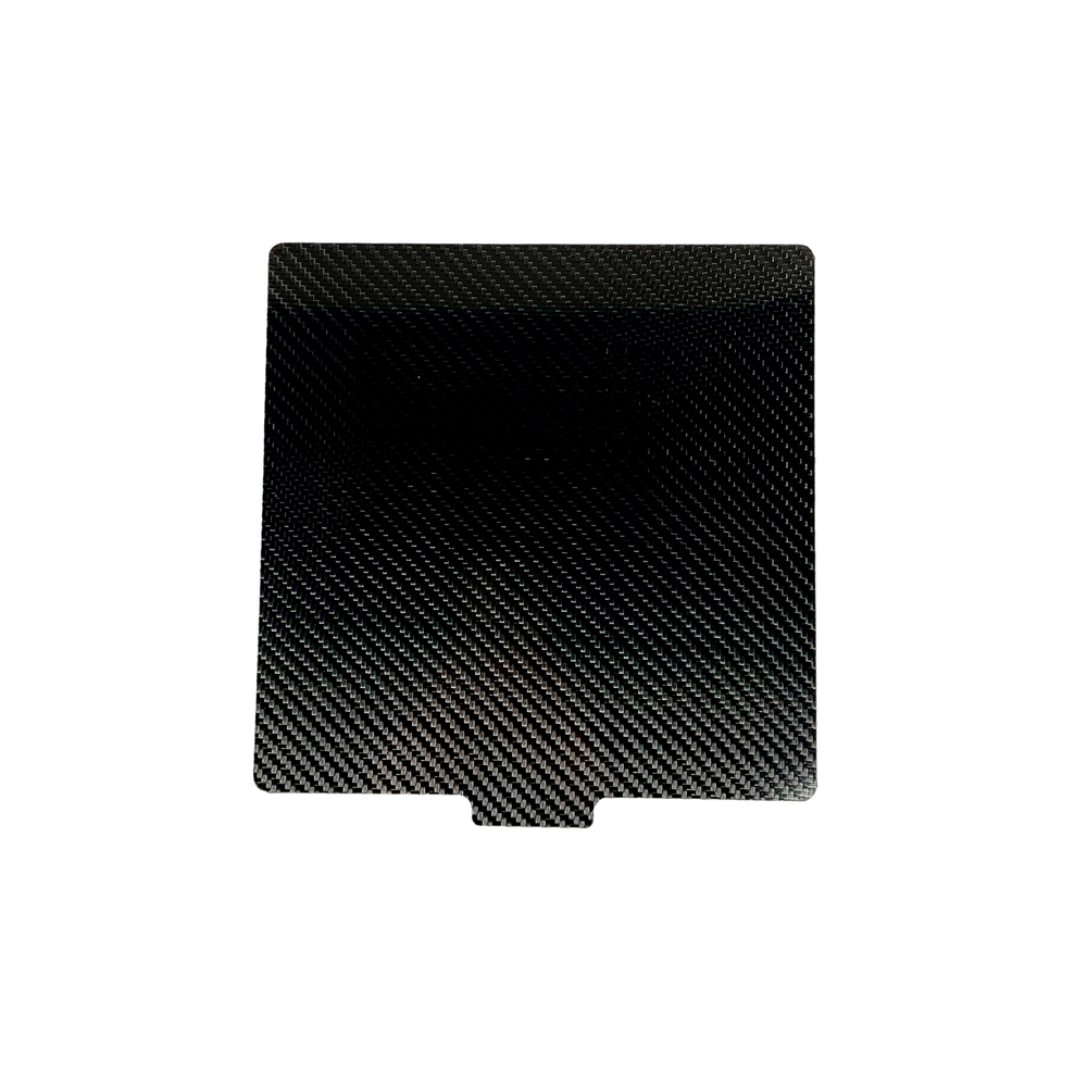Carbon Fiber Fibre Build Surface 235mm x 235mm x 1mm - 3K Twill Glossy - Flexi Plate